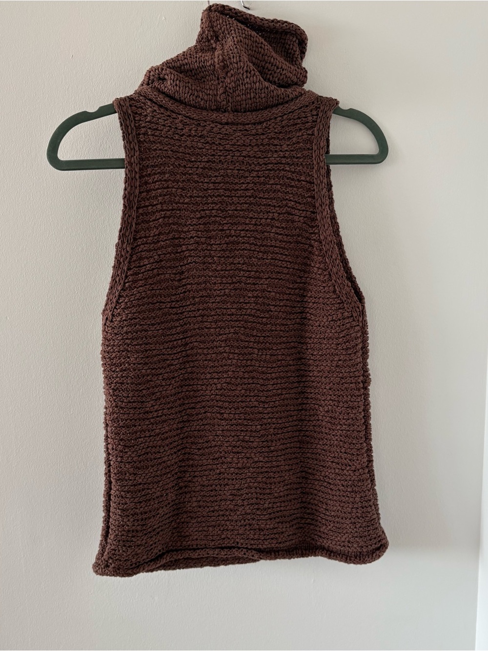 Anthropologie Pilcro Sleeveless Turtleneck Knit Sweater Vest in Brown Size S - Picture 3 of 9